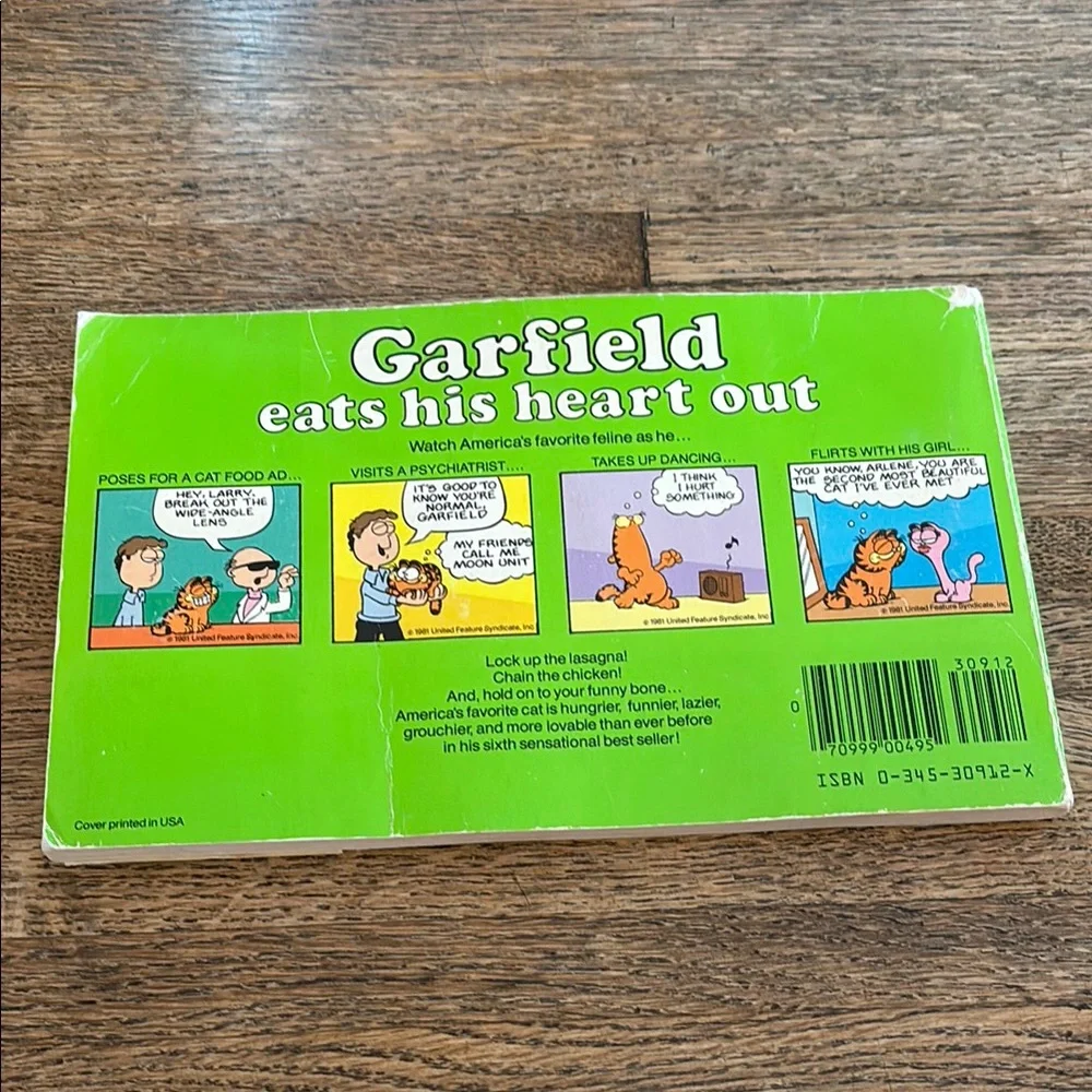 Vintage Set of 3 Garfield the Cat Comic Strip Funny Book Collection by Jim Davis